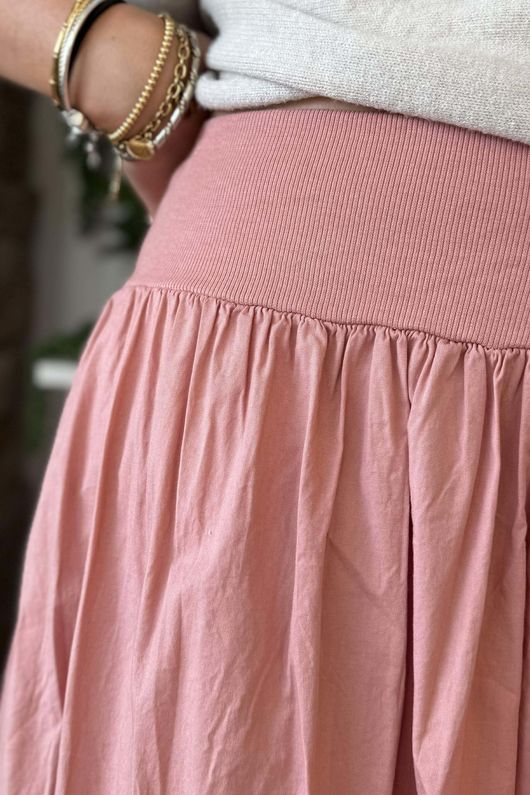 Paloma Bubble Hem Midi Skirt Sundown